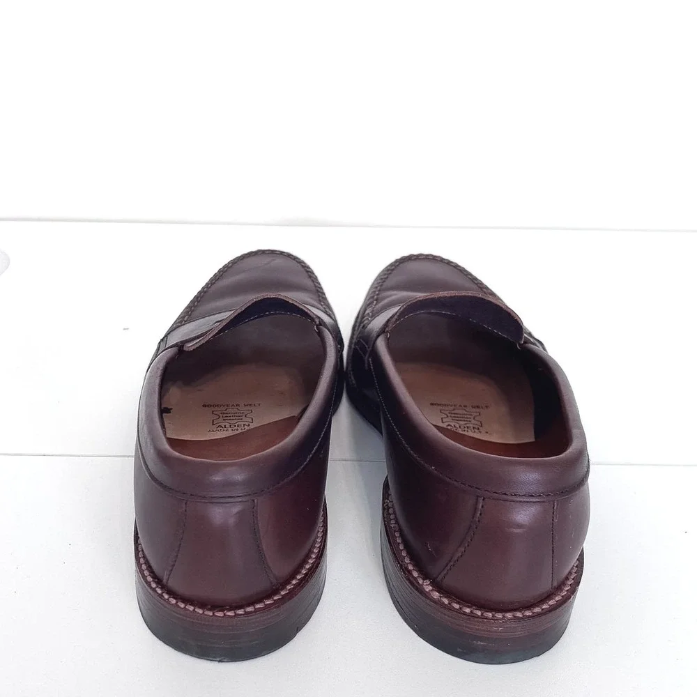Alden 17831F Mens Half Strap LHS Penny Loafer 9 B/D Cordovan Brown Leather USA